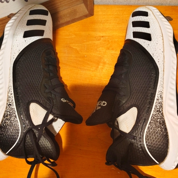 Adidas Black and White Sports Cleats - Picture 4 of 8